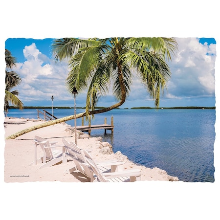 Hoffmaster 10" x 14" Burnt Edge Gulf View Paper Placemats, PK1000 311107